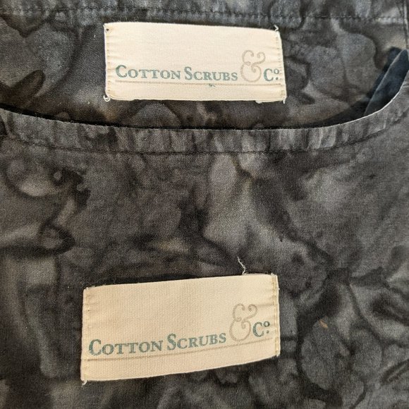 Cotton Scrubs & Co Black Batik Scrub Set (top & pant) in size 2XL, EUC! - Picture 1 of 15